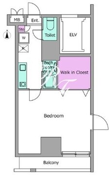 パークフラッツ西早稲田 506 間取り図