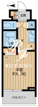 HF早稲田レジデンス 1-1102 間取り図