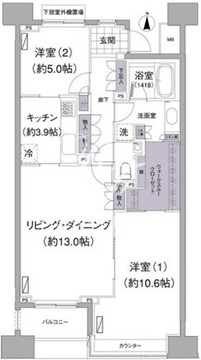 アビティ目黒 304 間取り図