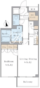 ブリリアイスト西麻布霞町 302 間取り図