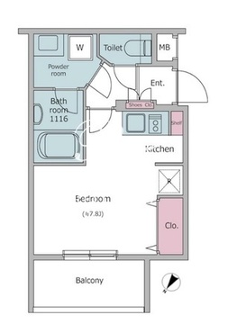 レジディア世田谷若林 309 間取り図