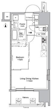 プラウドフラット錦糸町ウエスト 501 間取り図