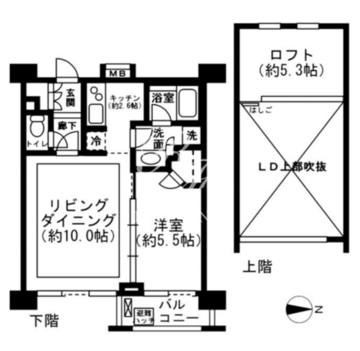 レジディア新宿イースト2 1002 間取り図