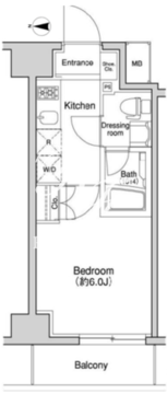 プラウドフラット森下 302 間取り図