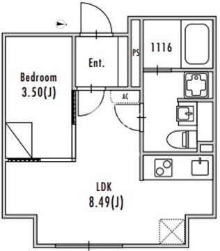 グランパセオ大森3 202 間取り図