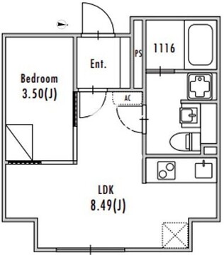 グランパセオ大森3 302 間取り図
