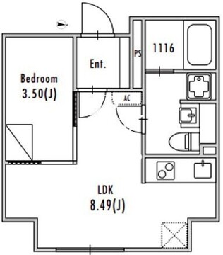 グランパセオ大森3 402 間取り図