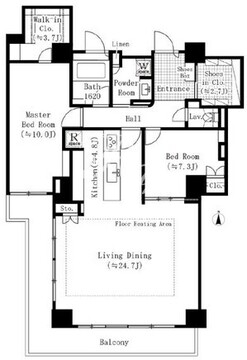 恵比寿ガーデンテラス弐番館 812 間取り図