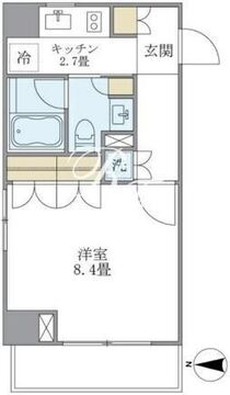 ブリリアイスト白金高輪 201 間取り図