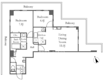 リバーシティ21新川 2001 間取り図