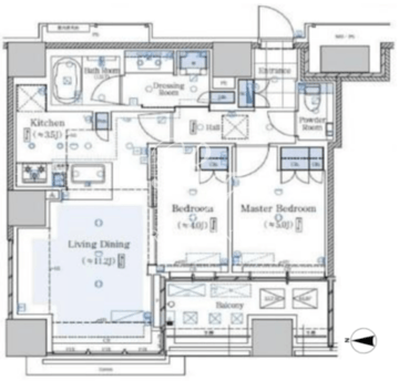 クラッシィタワー新宿御苑 902 間取り図