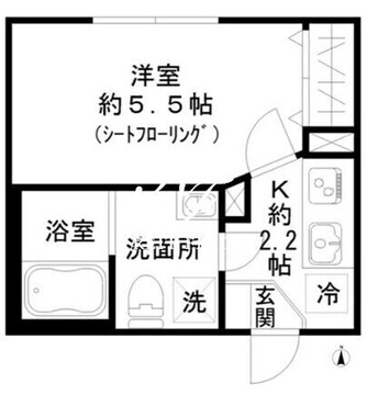 STRIPES東大井 402 間取り図
