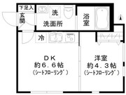 STRIPES東大井 103 間取り図