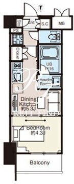 ベルファース西早稲田 504 間取り図