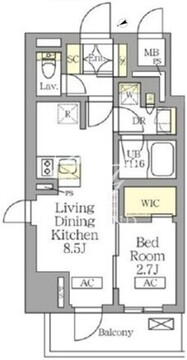 テラス北千住 506 間取り図