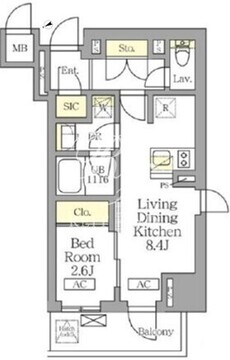 テラス北千住 505 間取り図