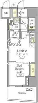 テラス北千住 301 間取り図