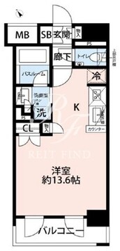 オープンレジデンシア代々木 802 間取り図