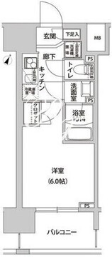 ラクラス幡ヶ谷 203 間取り図