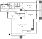 リバーシティ21イーストタワーズ 10-605 間取り図