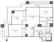リバーシティ21イーストタワーズ 10-2813 間取り図