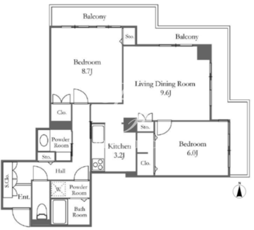 リバーシティ21イーストタワーズ 10-1902 間取り図