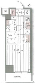 ドゥーエ大森 305 間取り図