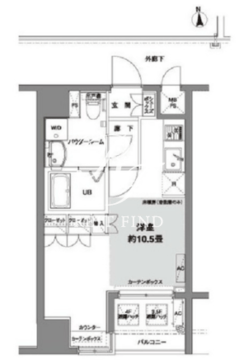 コンフォリア芝公園 402 間取り図