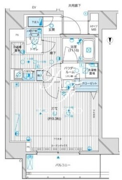 メインステージ九段下 401 間取り図