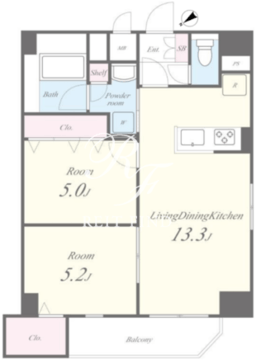 水神櫻郷レジデンス 701 間取り図