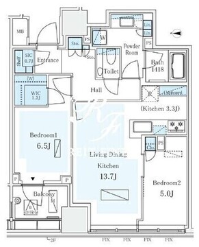 パークコートザ・三番町ハウス 403 間取り図