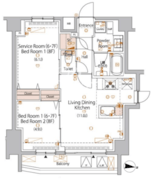 ハイズ三ノ輪2 601 間取り図