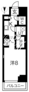 スパシエトラッド門前仲町 502 間取り図