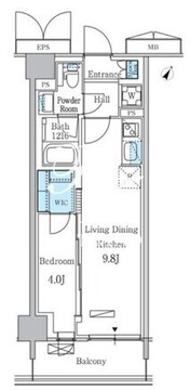 パークアクシス品川南大井パークフロント 805 間取り図