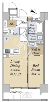 アクシルコート日本橋本町 703 間取り図