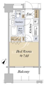 アクシルコート日本橋本町 712 間取り図