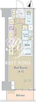 ヴェルデュール高田馬場 1005 間取り図