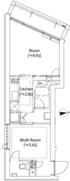 カスタリア祐天寺 401 間取り図