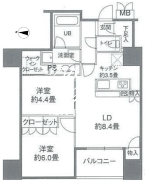 カスタリアタワー品川シーサイド 910 間取り図