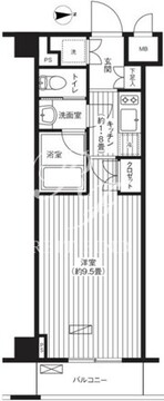 グランハイツ東新宿 413 間取り図