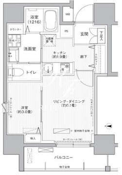 レジェンダリーガーデン赤羽ウエストビュー 1101 間取り図