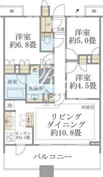 ブリリアマーレ有明タワー&ガーデン 17階71.36㎡ 間取り図