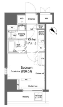 カスタリア大森2 607 間取り図