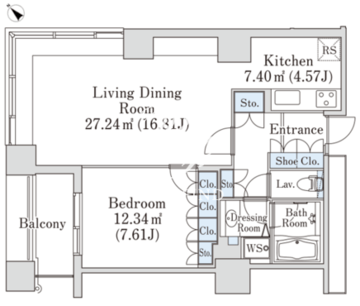 ラ・トゥール神楽坂 1106 間取り図