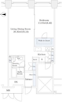 ラ・トゥール芝公園 2505 間取り図