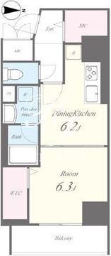 アーク日本橋人形町 702 間取り図
