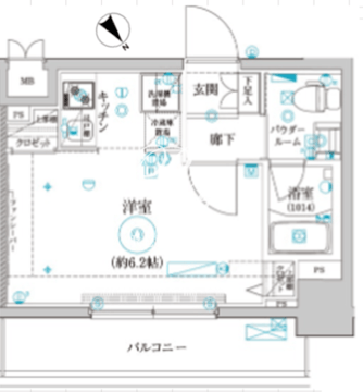 クレイシア品川戸越 504 間取り図