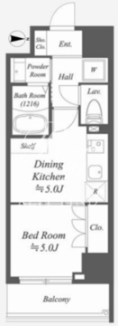 アルファプライム東陽町 302 間取り図