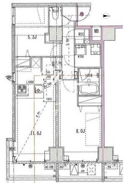 ラドゥセール田端 903 間取り図