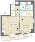 メゾンデタカヤ 403 間取り図